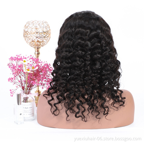 13*4 Lace Front Wig With Baby Hair Brazilian Virgin Human Hair Wigs With Bangs Loose Deeep